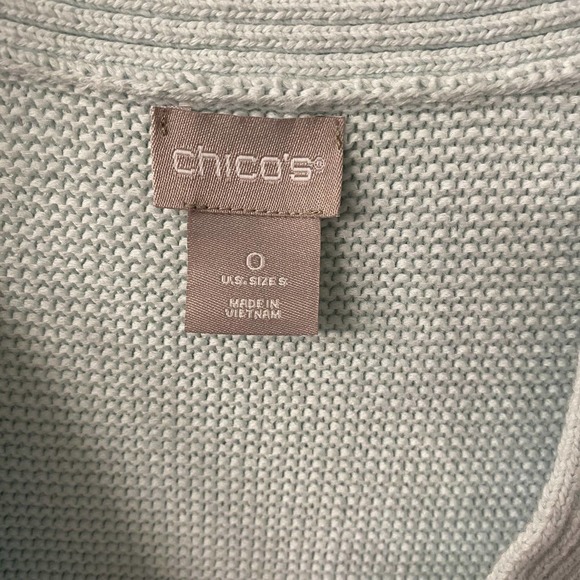 CHICO'S Women's Sweater Size 0 (Sm) Color Mint - Picture 2 of 5